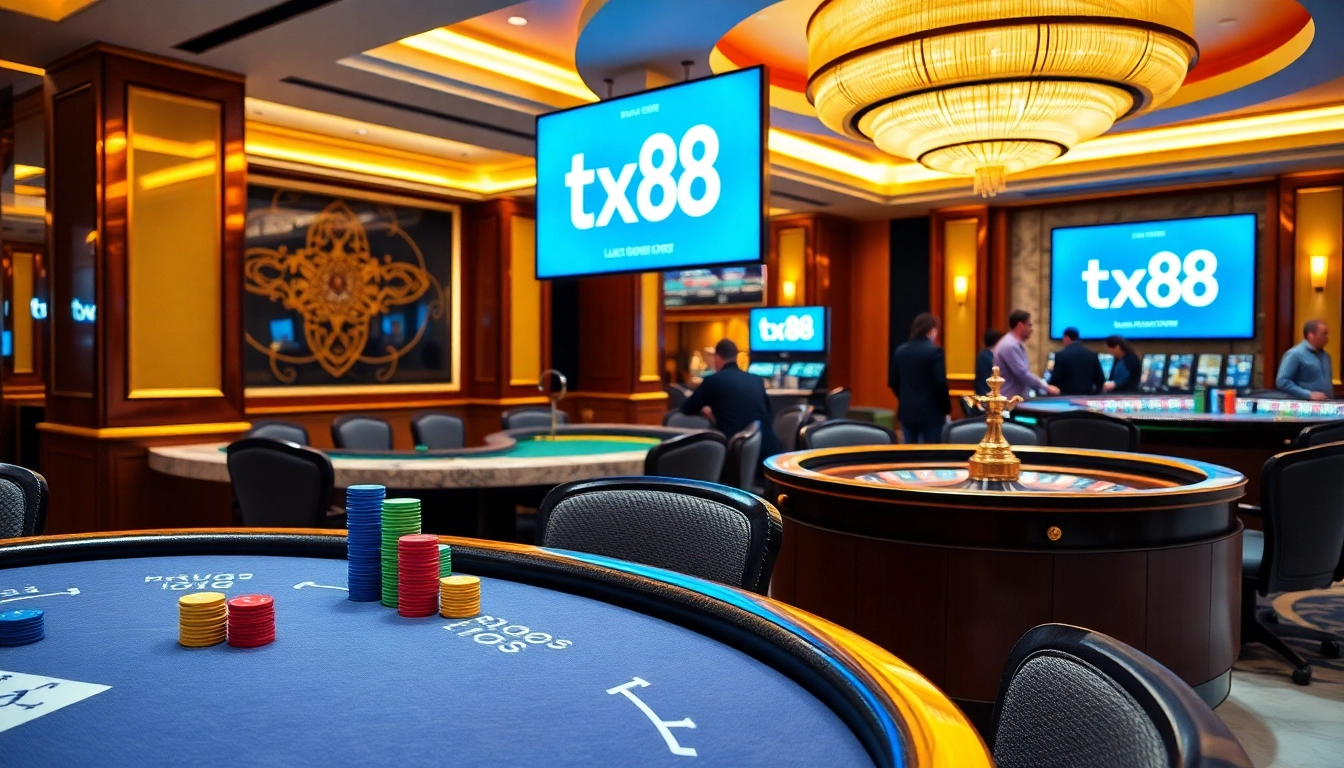 Experience the thrill at tx88 casino tables featuring vibrant games and luxurious settings.
