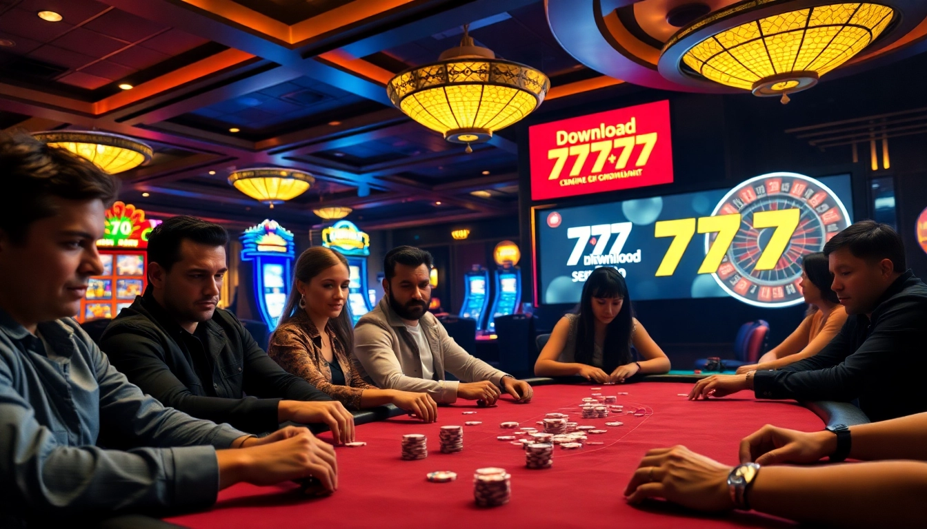 Experience the thrill of gaming at 777g Download with vibrant casino tables and intense poker action.