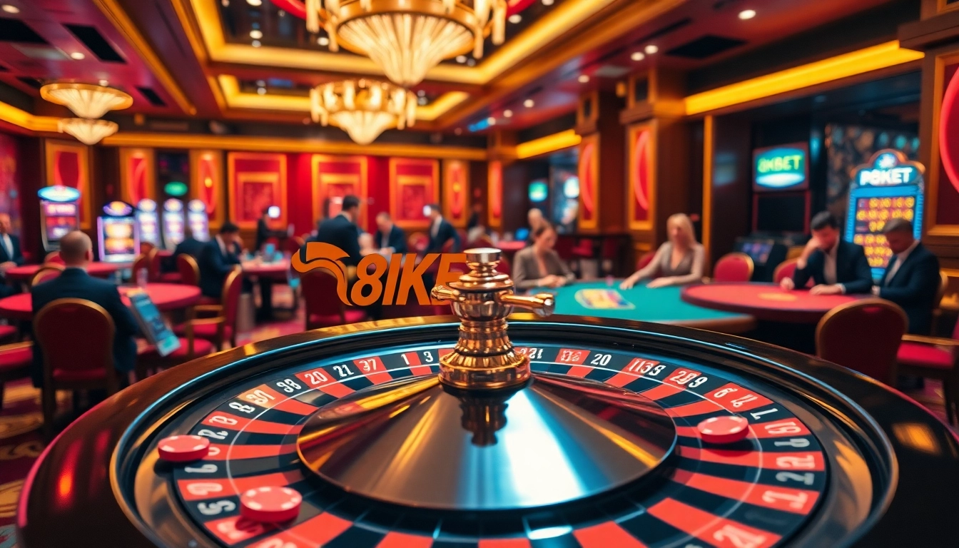 Experience the thrill of 8KBET with luxury casino games and vibrant roulette action.