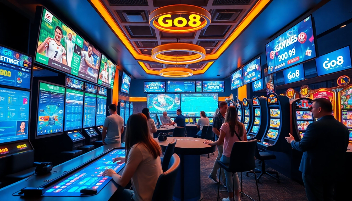 Go8's modern online betting platform featuring immersive gaming experiences and a user-friendly interface.