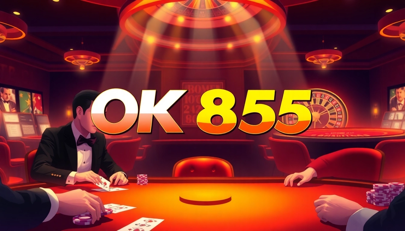 Experience thrilling poker action at OK365, showcasing high-stakes gameplay and luxurious ambiance.