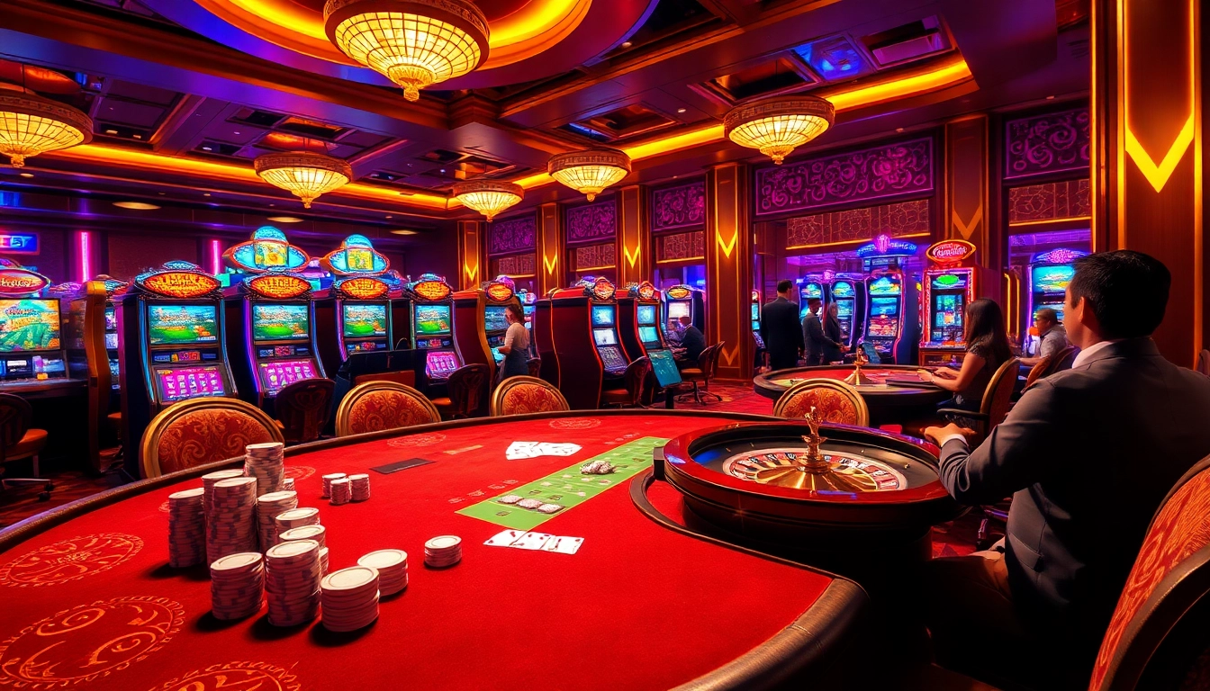 Players enjoy high-stakes poker at a luxurious table, showcasing gambling strategy at https://go88vn.asia/.