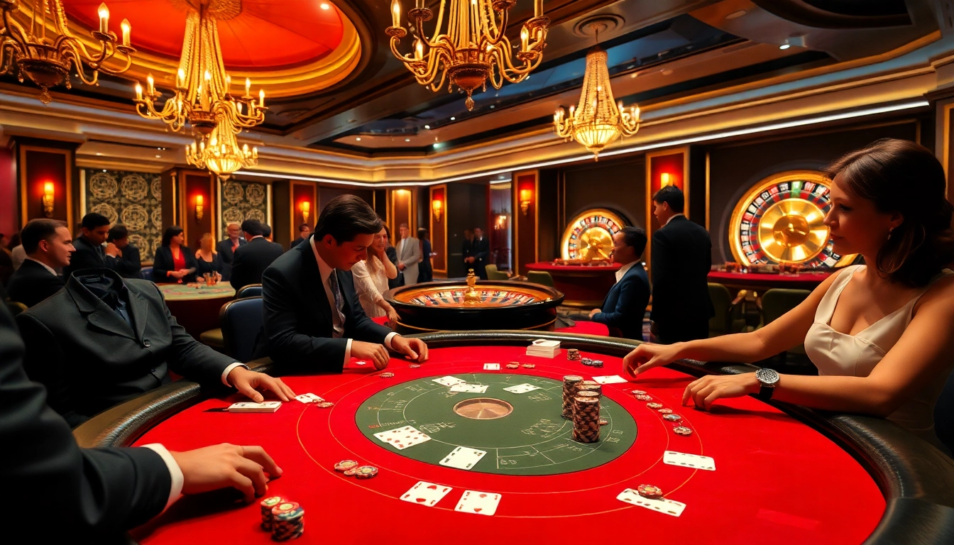 Players enjoy a thrilling game at the blackjack table at https://bl555.training/, showcasing poker chips and cards.