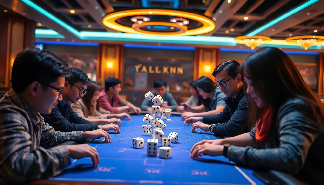Tài Xỉu MD5 gameplay showcasing players engaged in a thrilling online casino experience.
