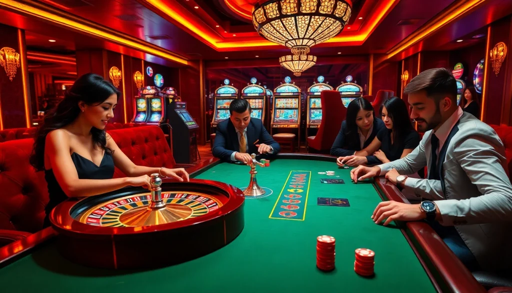 Experience the thrill of gambling at xin88 with poker chips and a spinning roulette wheel.