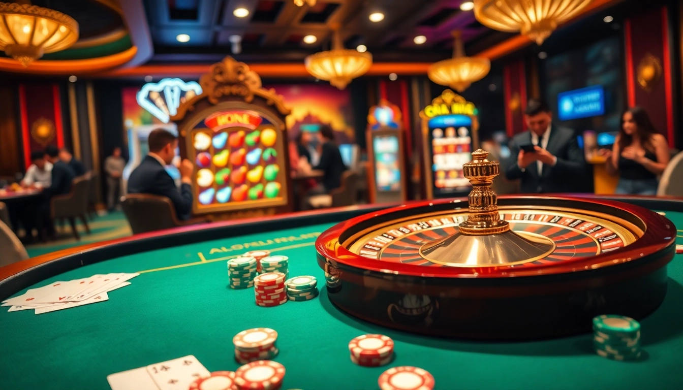 Exciting gaming experience at nhà cái uk88 with vibrant casino elements and lively players.