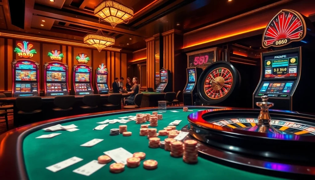 Experience the excitement of gambling at https://hu88u.com/ with luxurious poker tables and vibrant slot machines.
