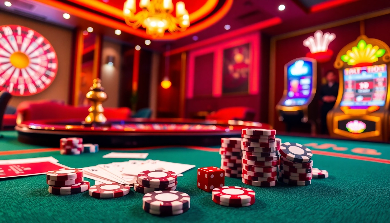 Experience high-stakes gambling at TR88 casino with vibrant games and engaging players.