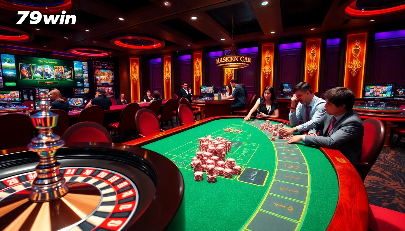 Experience thrilling gameplay at 79win with luxurious online casino elements and vibrant atmosphere.