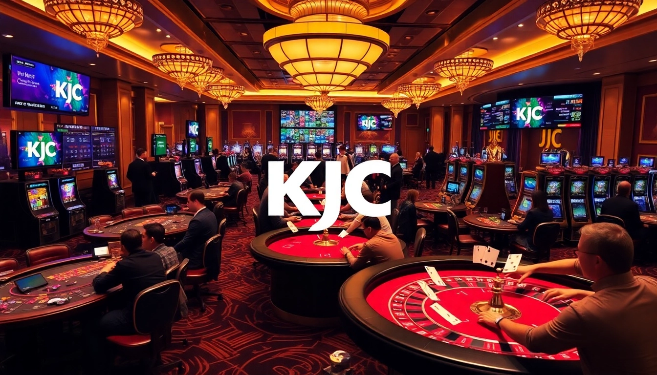 KJC fosters excitement at a modern casino with lively gambling activities.