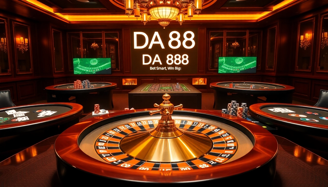 Experience the thrill of playing at DA88, where professional gamblers engage around a luxurious casino table.