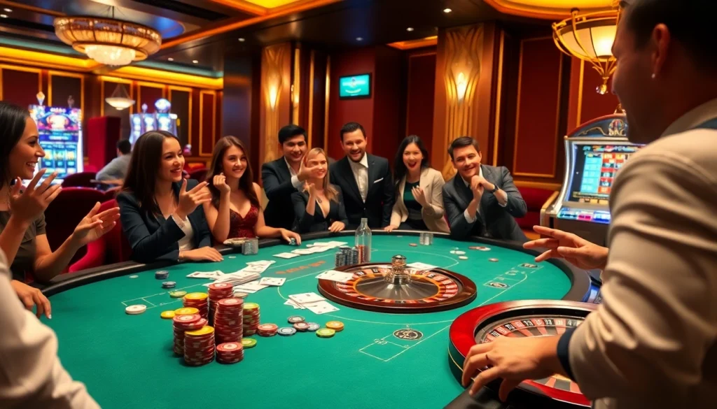 Experience SX88 in a thrilling casino environment with vibrant poker tables and luxury gaming.