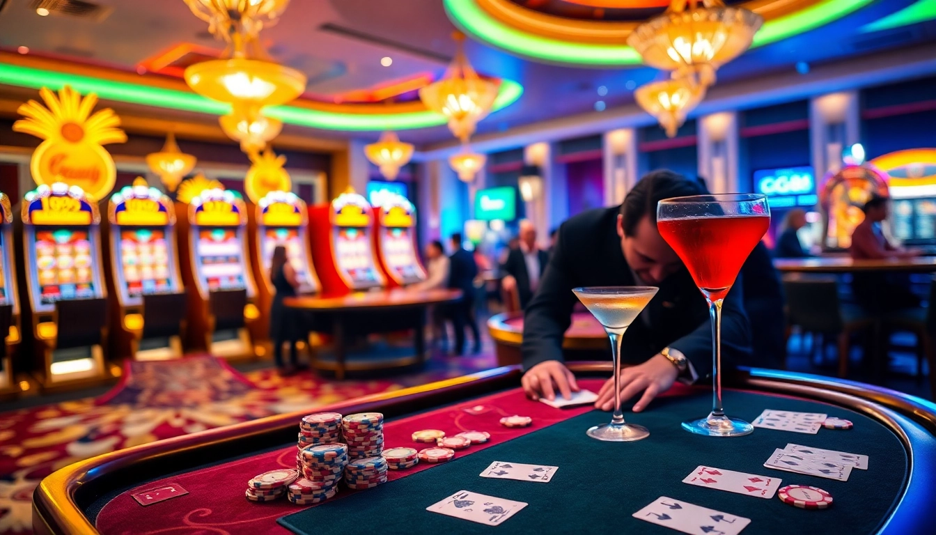 Experience the excitement of GG88com with vibrant casino tables and elegant gaming elements.