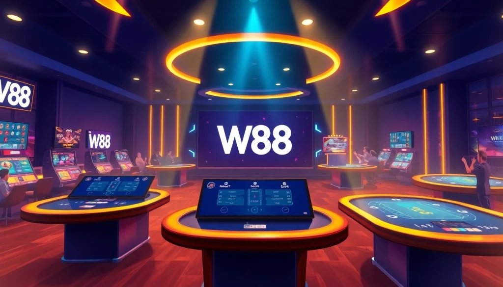 Experience the exciting world of W88.nyc online casino with interactive games and vibrant atmosphere.