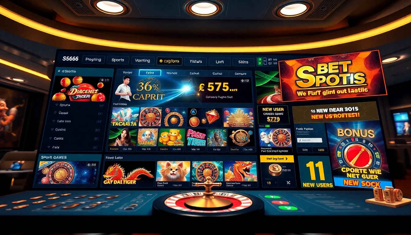 Engaging online gaming platform interface from s666.nyc highlighting diverse betting options.