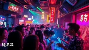 上海夜生活场景捕捉城市文化的活力，与吃瓜百科相关。