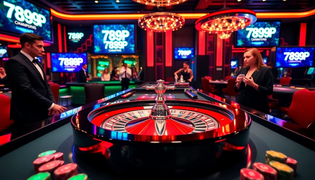 Exciting roulette action at 789P casino, featuring vibrant chips and luxurious ambiance.