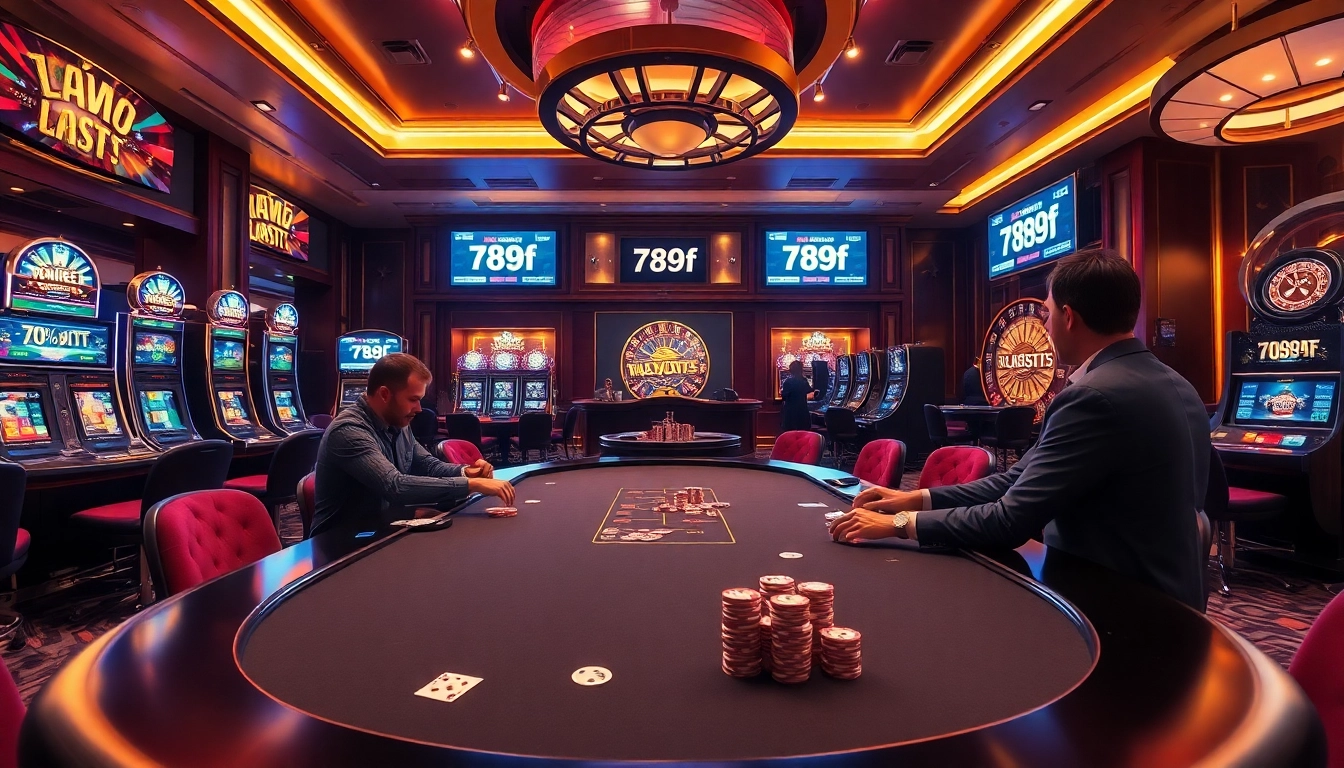 Exciting poker game scene showcasing 789f with vibrant ambiance and competitive spirit.