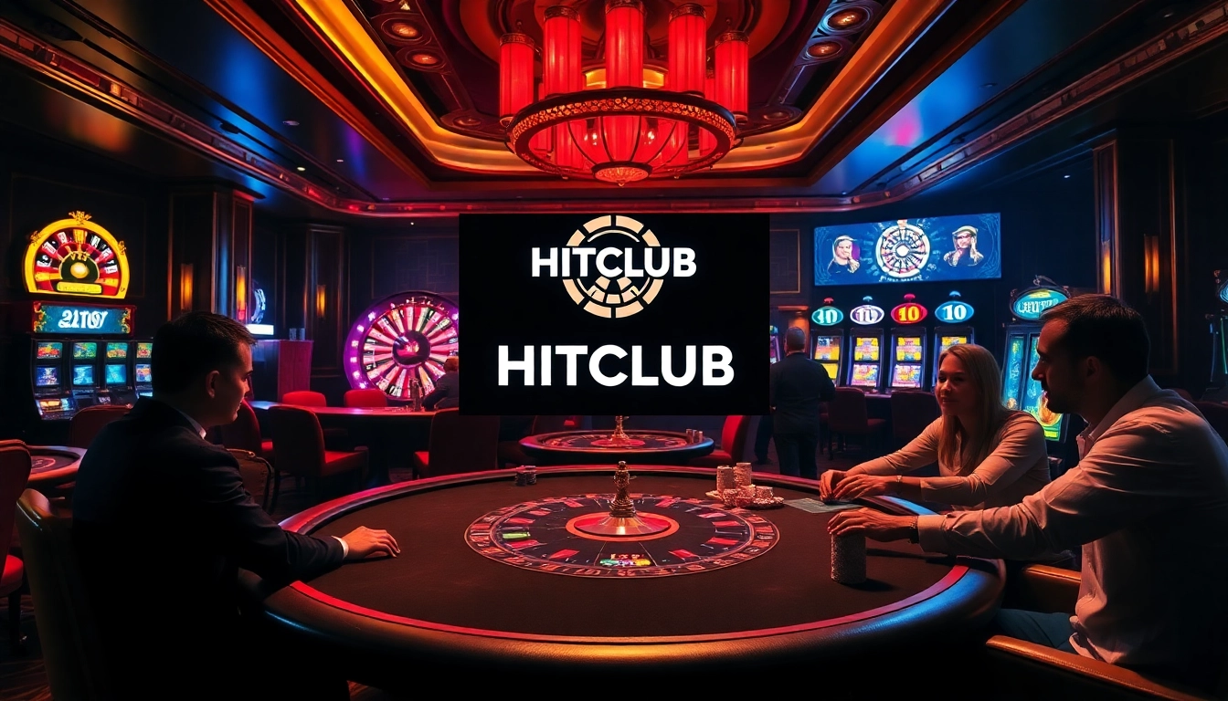 Experience the thrill of winning at HITCLUB in this exciting casino scene with poker and roulette.