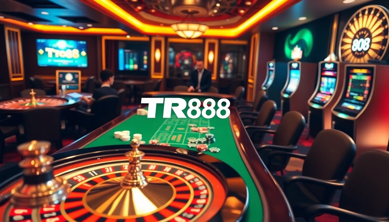 Experience TR88 through dynamic online gameplay with roulette, poker, and slot machines.