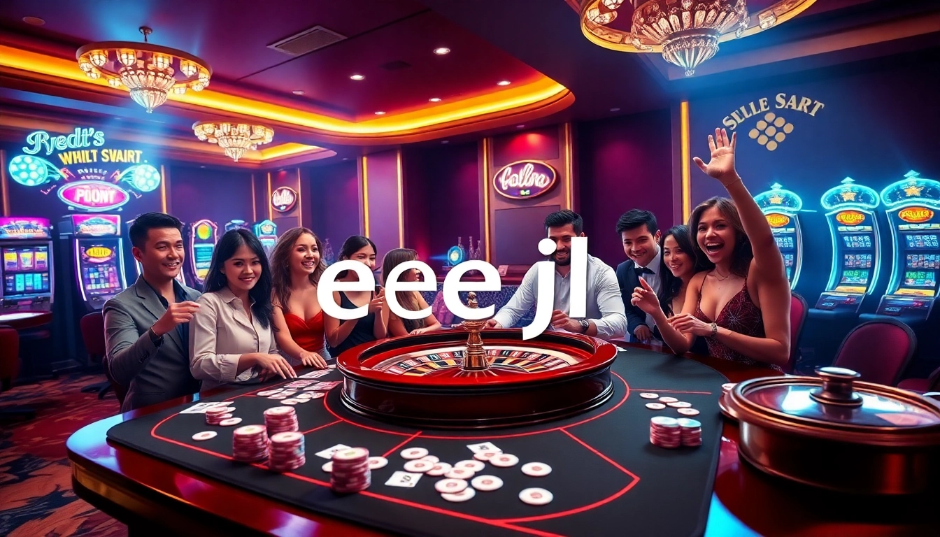 Experience thrilling excitement at the casino with ee jl game tables, vibrant roulette, and slot machines.