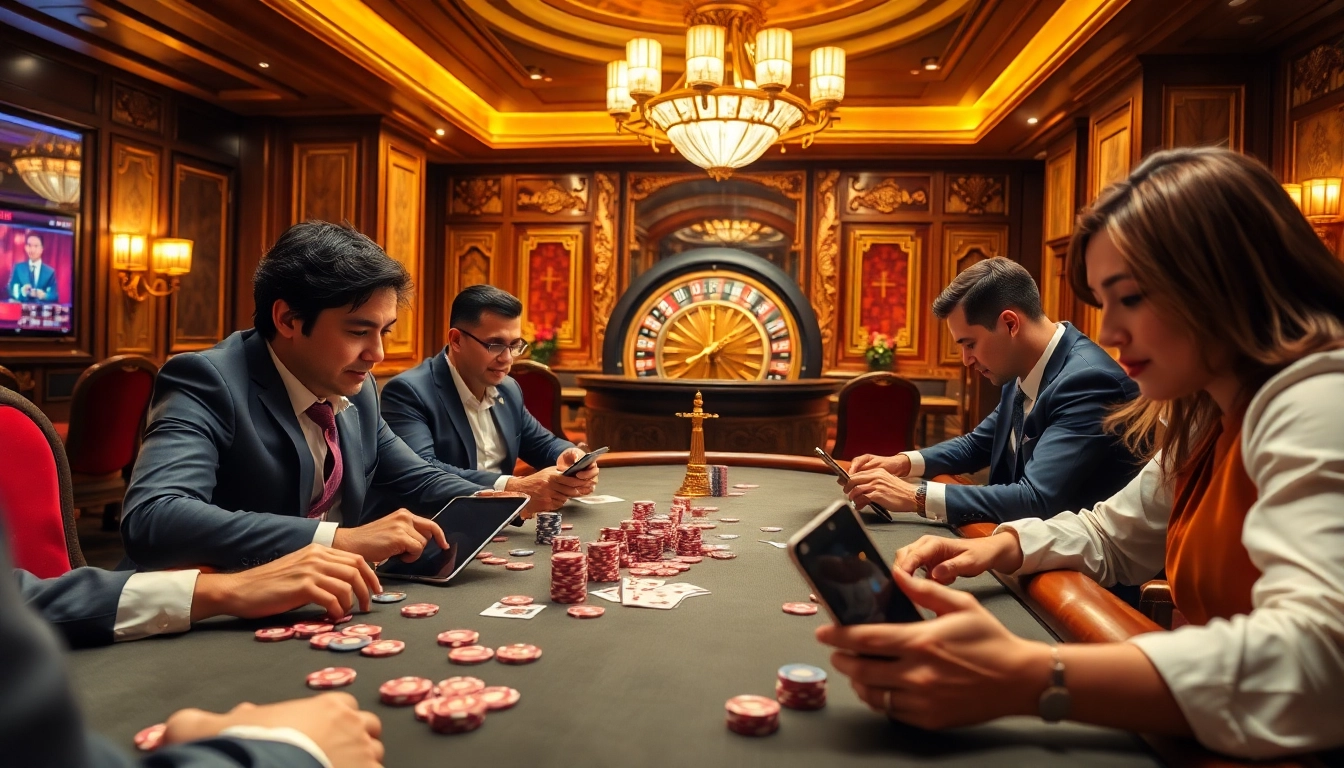 Experience high-stakes gaming action at https://zk88.club/ with elegant poker games featuring vibrant chips and cards.