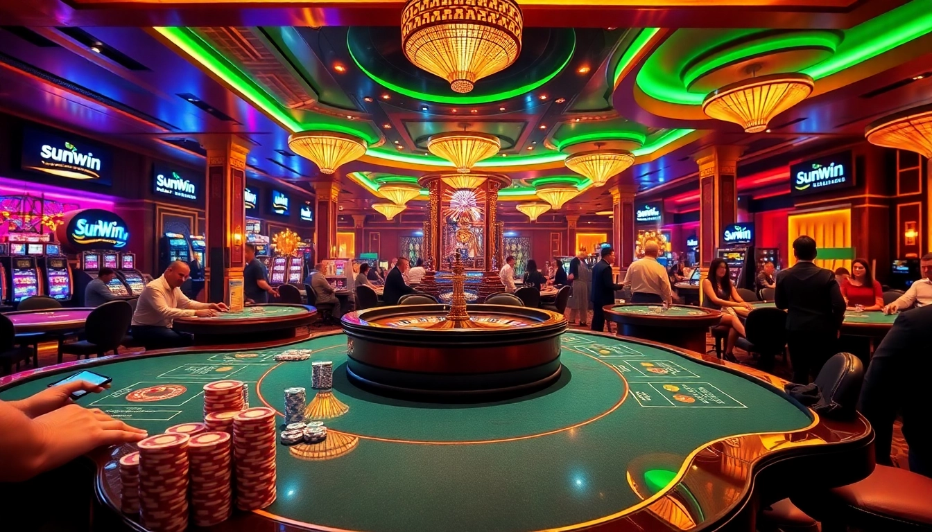Experience thrilling moments with sunwin gaming at a vibrant casino table.