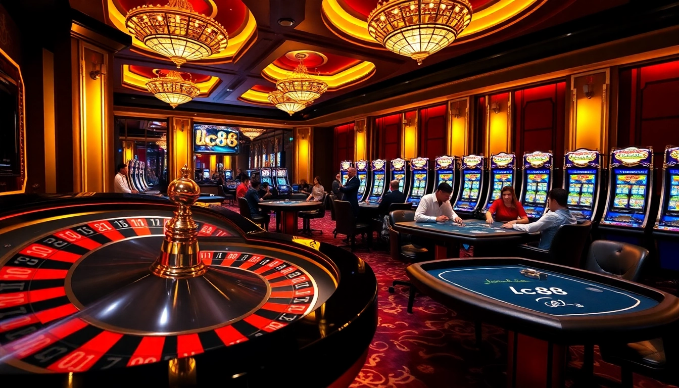 Experience high-stakes excitement at lc88 with vibrant casino games and engaged players.