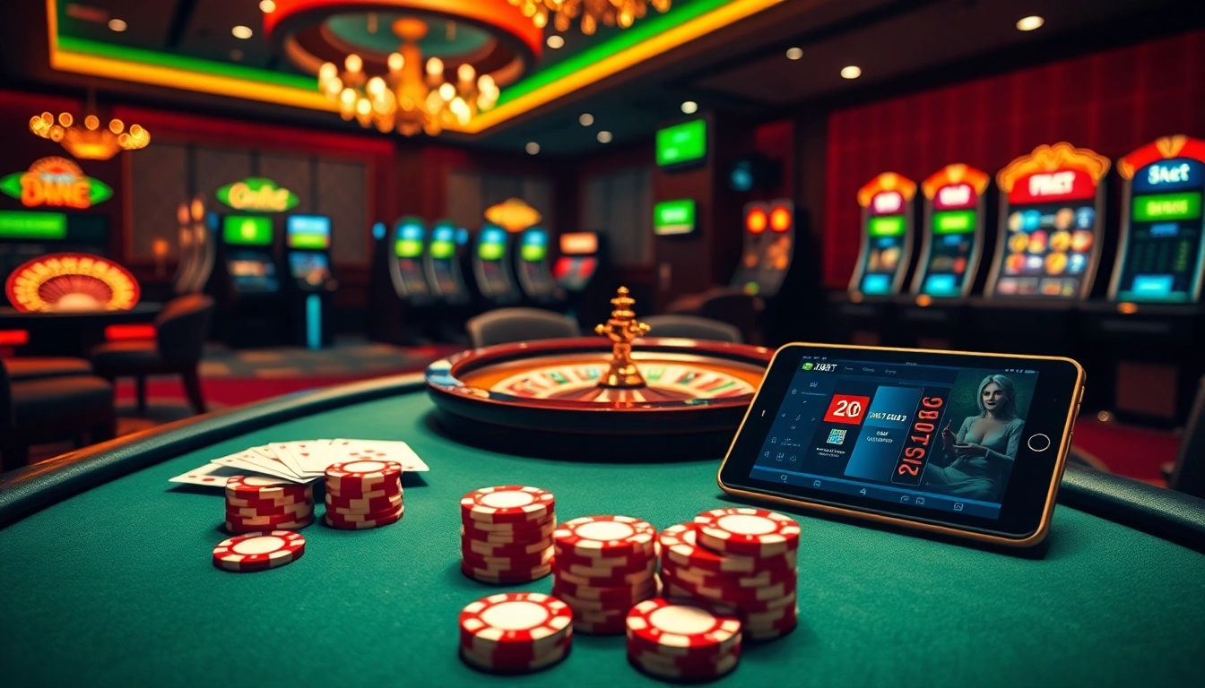 Enjoy seamless access to link vào 8xbet with vibrant casino visuals featuring poker tables and slot machines.