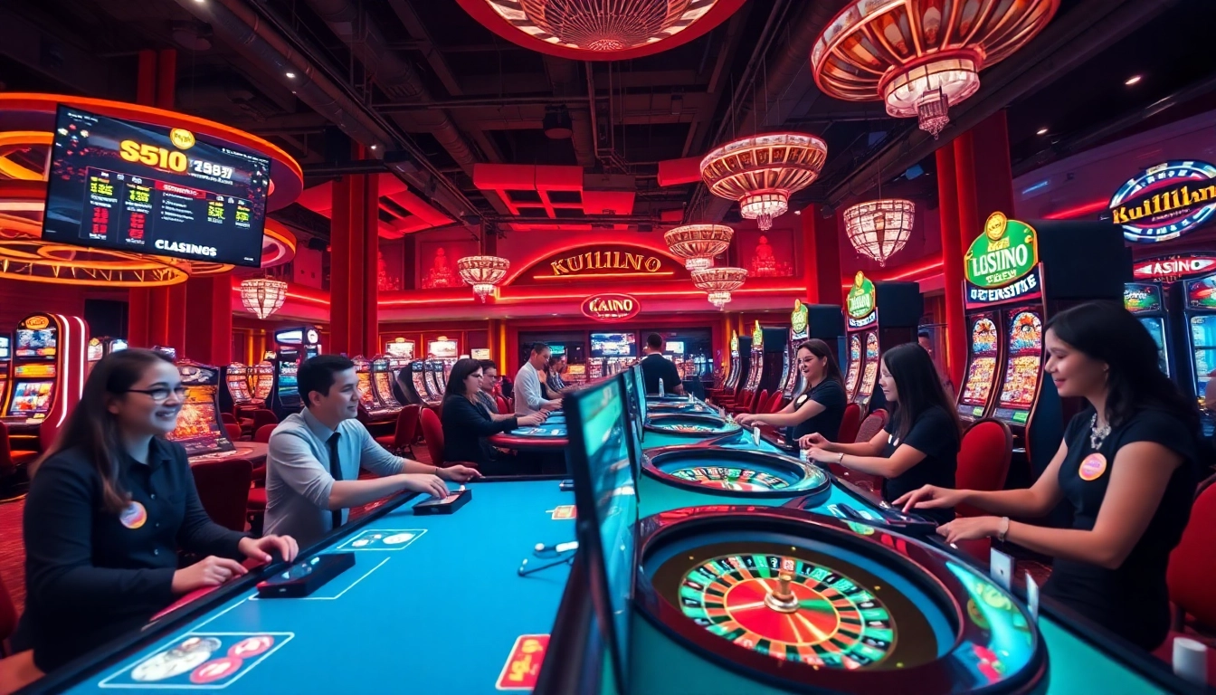 Engaging casino scene showcasing players enjoying games at Ku1111, highlighting excitement and trust.