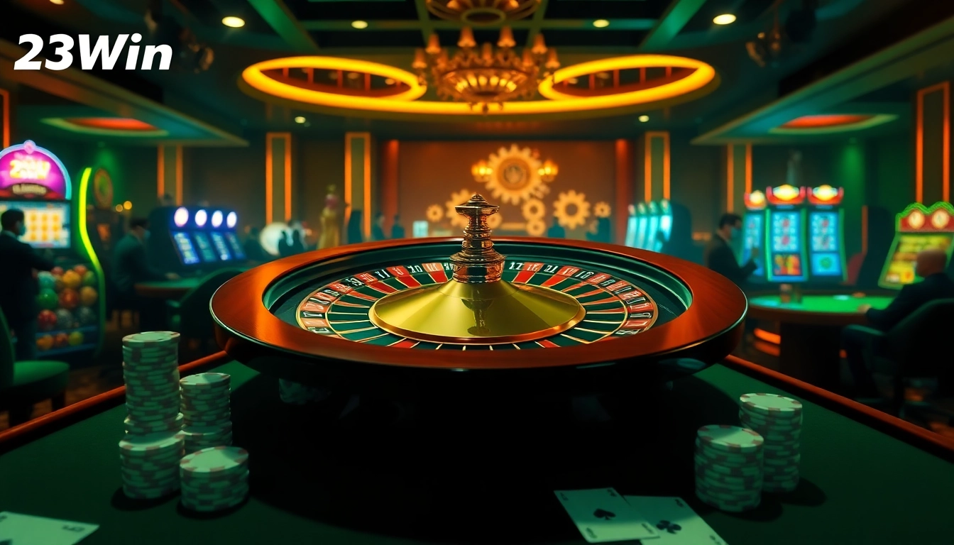 Experience high-stakes gaming at 23Win's luxurious online casino with roulette and poker.