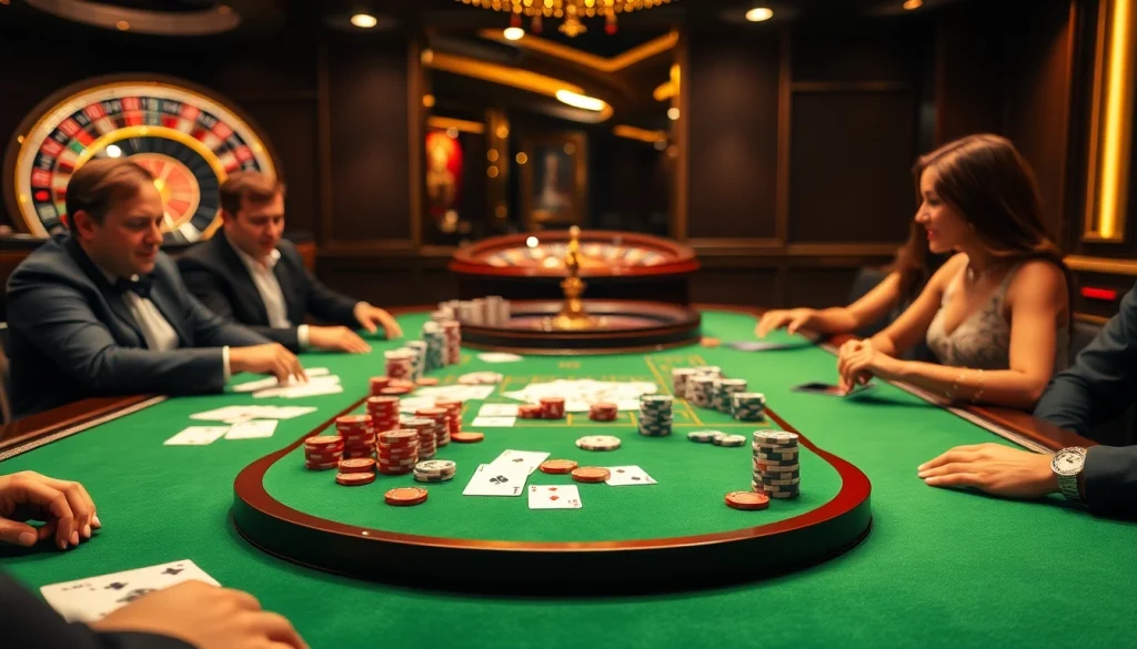 Experience exhilarating gameplay at HB88 with vibrant poker chips and casino tables.