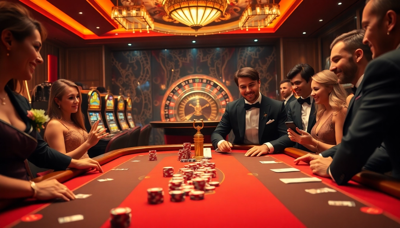 Experience high-stakes excitement at TX88 casino with poker chips and vibrant slot machines.