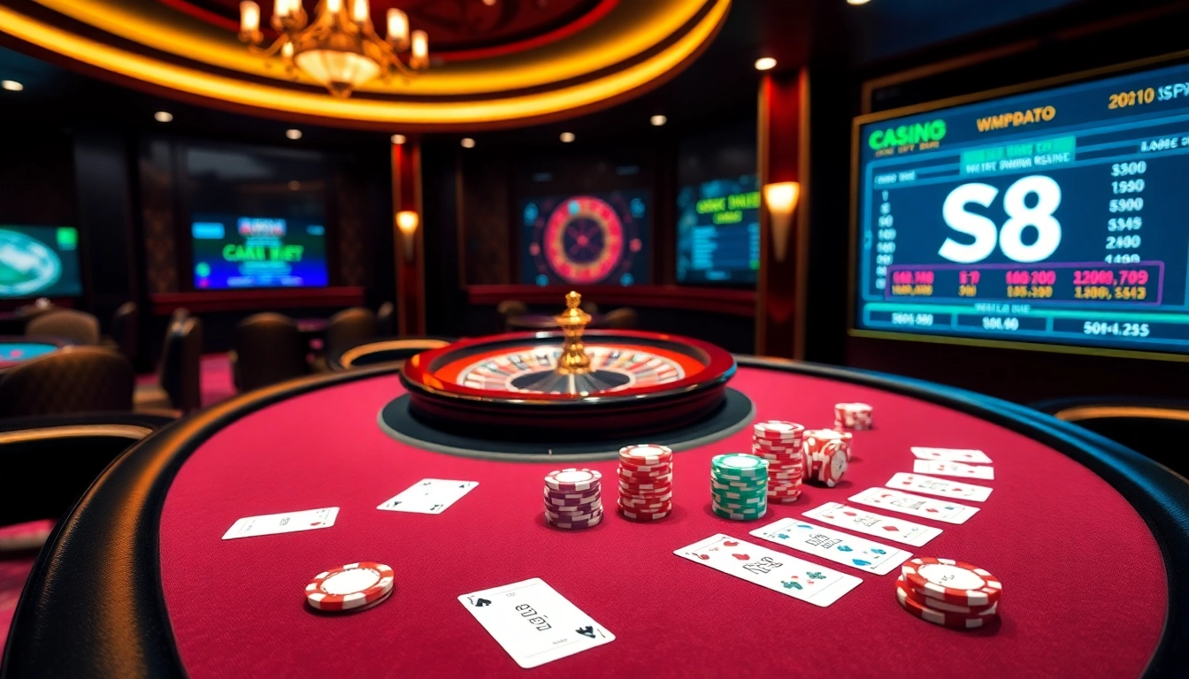 Experience the thrill of casino gaming with S8-themed poker chips and exciting action.