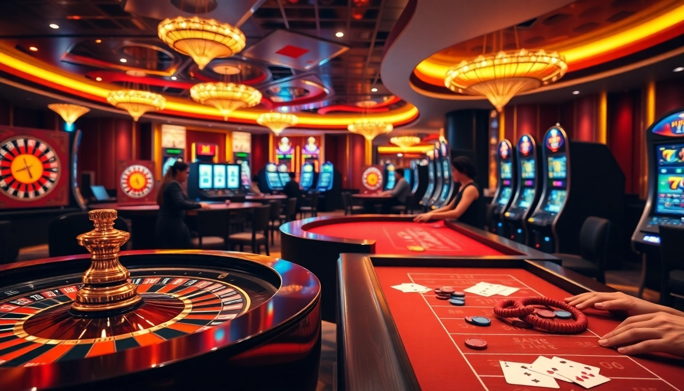 Experience the excitement of cm88 with vibrant casino scenes capturing thrilling gameplay.