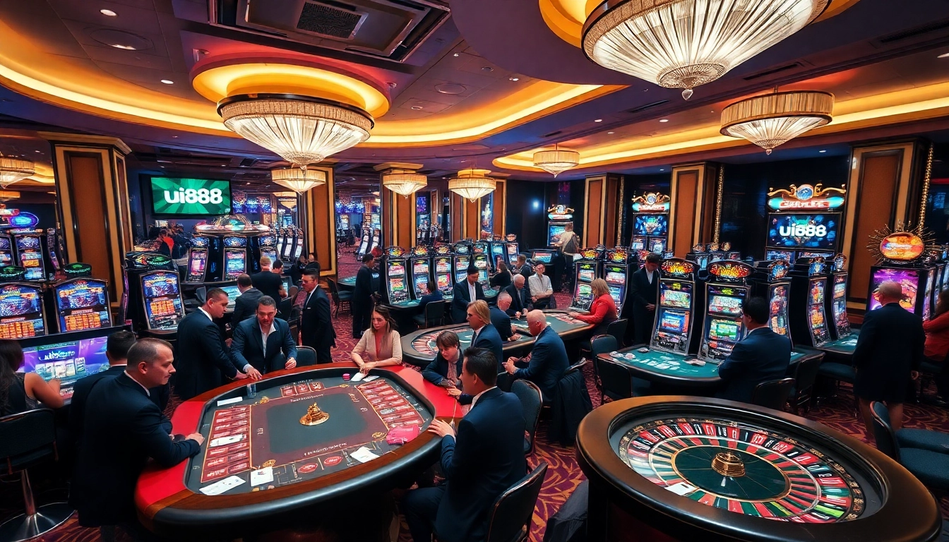 Experience thrilling games at uu88 with lively tables, vibrant slot machines, and engaging players.