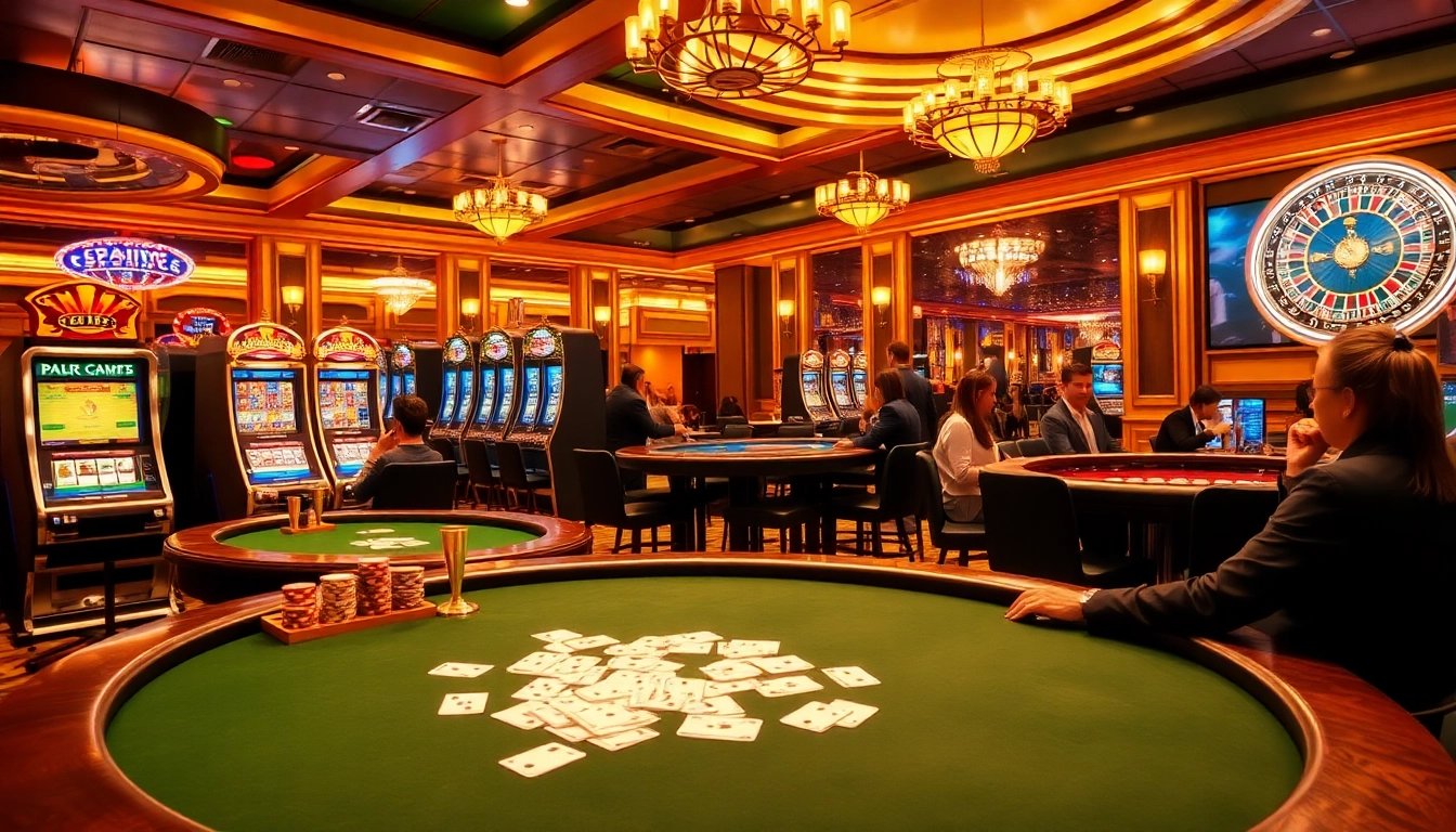 Experience the thrill of gaming at https://sumvip.app/ with vibrant casino tables and excited players.