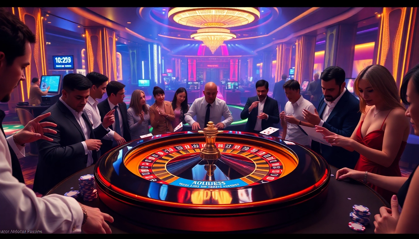 Experience thrilling action with a roulette game inspired by GTA SAN in a luxurious casino setting.