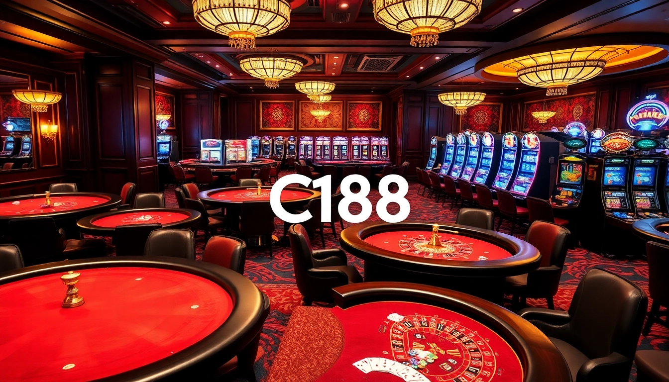 Enjoying a thrilling poker game at C168 with vibrant casino tables and high-stakes excitement.