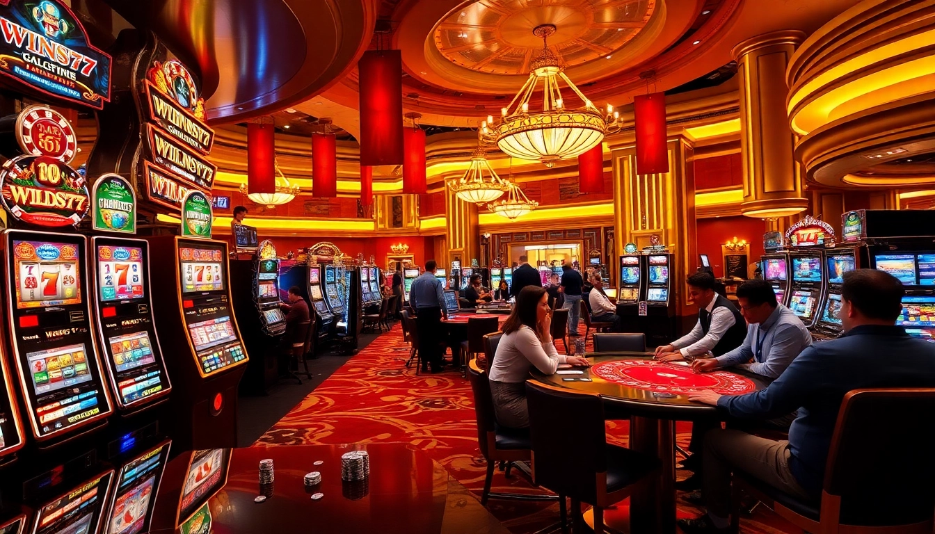 Experience the thrill of the win79 slot amidst a luxurious casino setting.