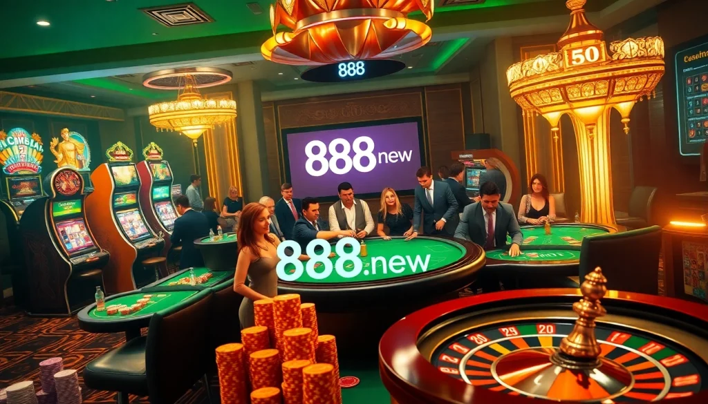Experience the thrill of winning with 888new at a luxurious casino table filled with excitement.