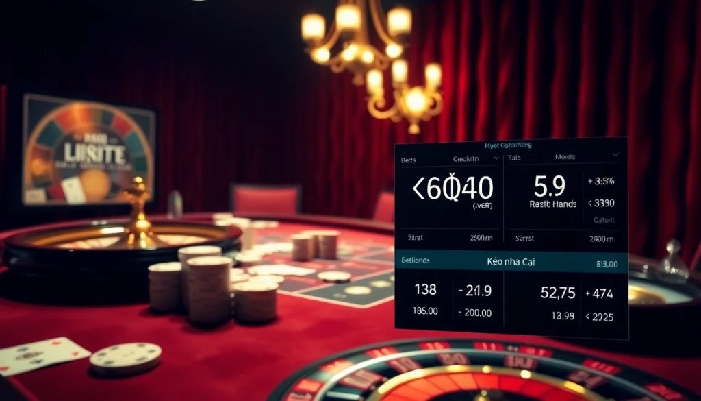 Experience thrilling kèo nhà cái action at a poker table with chips and cards.