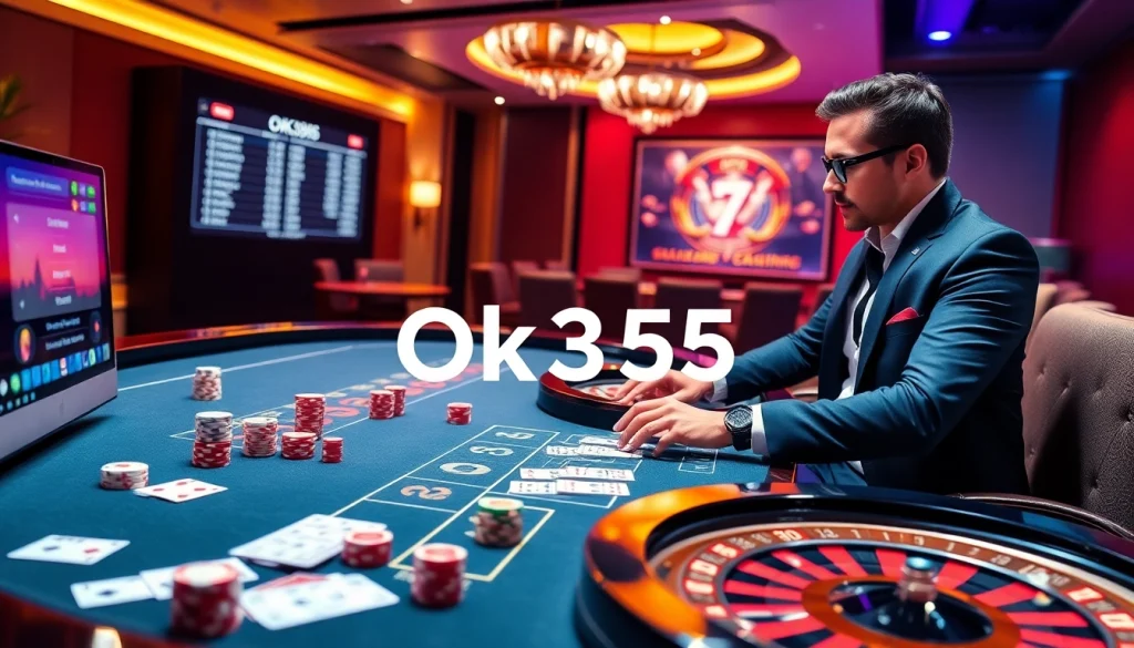 Engage in thrilling online gambling at Ok365 with immersive casino visuals.