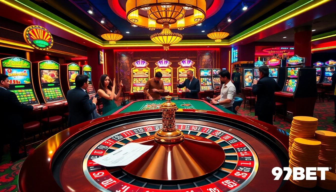 Experience the thrill of gambling with 9BET at a luxurious casino scene.