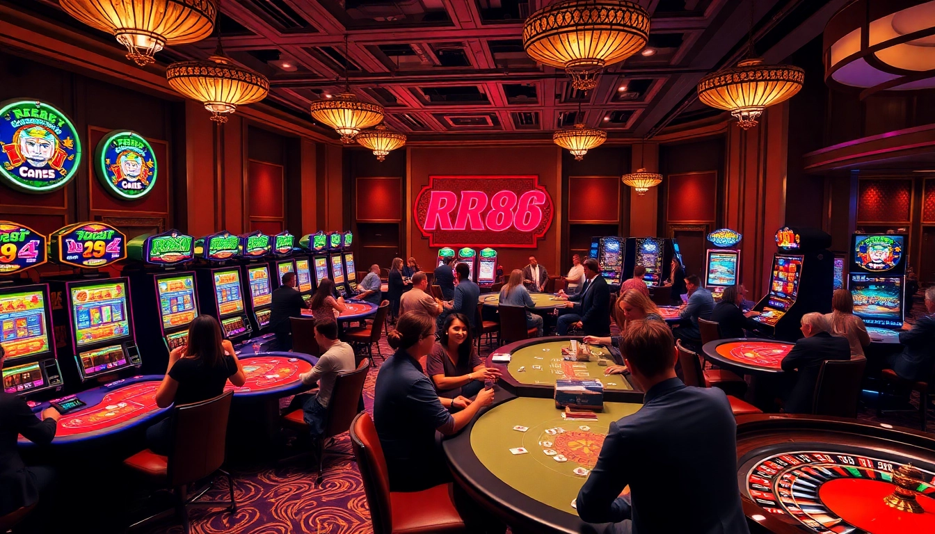 Experience the thrill of gambling at RR88 with vibrant casino games and winning moments.