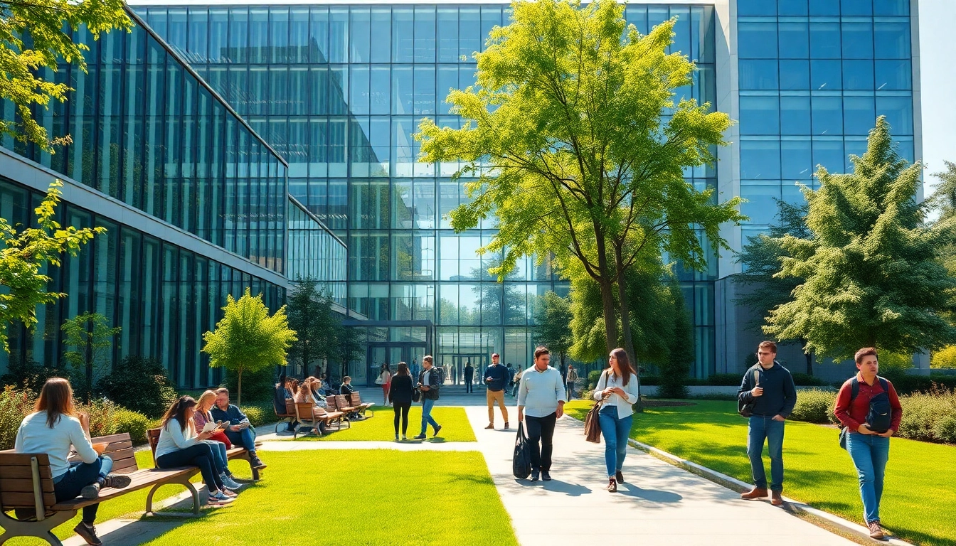 Students at Istanbul Medipol University apply for programs in a vibrant campus setting.