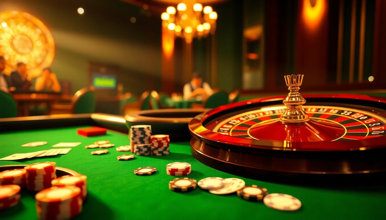 Experience thrilling gaming at Keo Nha Cai with vibrant casino tables and poker action.