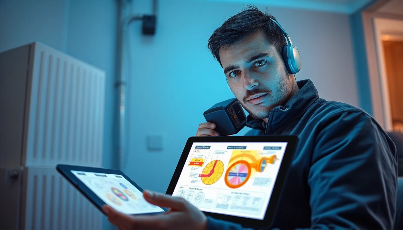 Central heating leak detection with advanced technology by a professional technician.