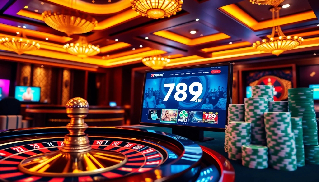 Engaging in high-stakes gambling at the 789f site with vibrant casino elements
