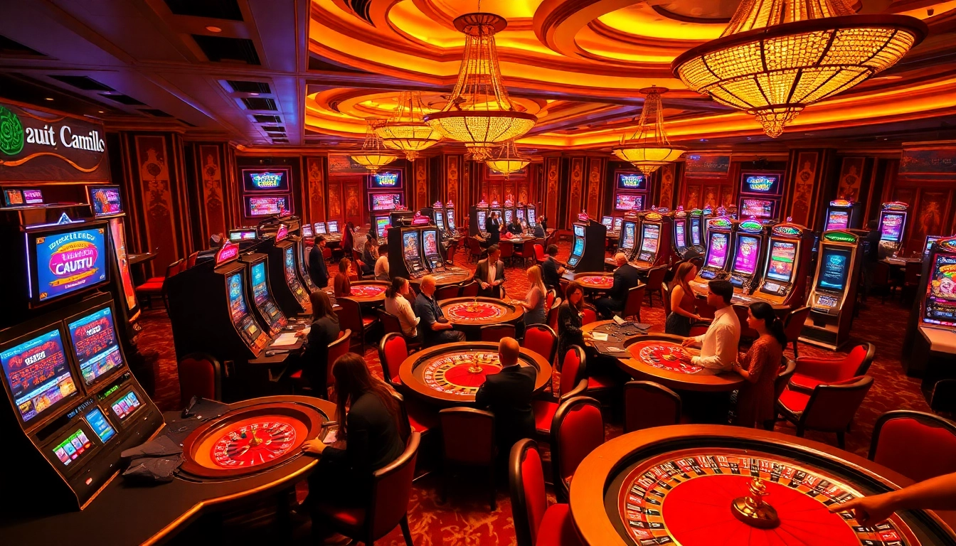 HITCLUB players enjoying a thrilling moment at an upscale casino table with vibrant games and excitement.